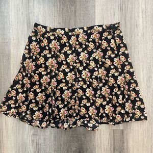 Show Me your Mumu Black Floral Skirt,M